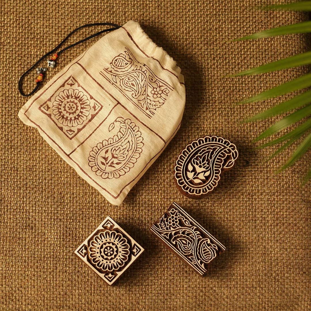 Block Printing - Traditional wooden blocks and textile art